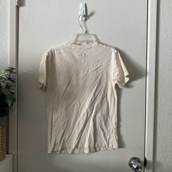 ☀️ ROLLING STONES Short Sleeve Shamrock Tee Shirts Cream Women's XS Band Graphic - Picture 4 of 4